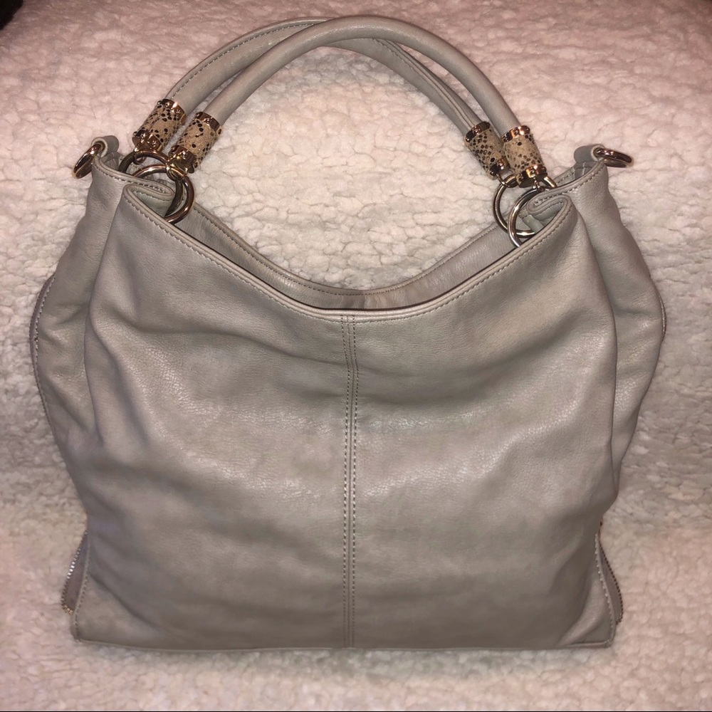 Imoshion Gray Vegan Leather Handbag Purse